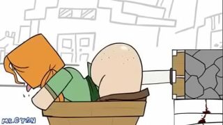 Alex levando uma baita macetada no estilo hentai
