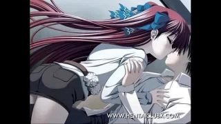 Sultry Anime Lovers in Passionate Embrace