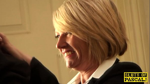 Mature Brit taken roughly by dominant male