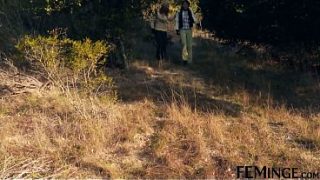 FEMINGE 4K – Dark-haired Lesbian Sluts Fucking Wild in the Open Air