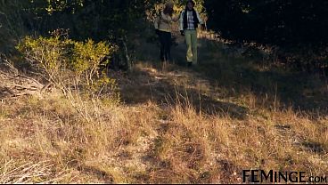 FEMINGE 4K – Dark-haired Lesbian Sluts Fucking Wild in the Open Air