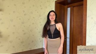 Naive little brunette takes it deep and rough in her tight ass, all from my POV.