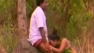 A filthy doctor gets his cock sucked by a wild jungle slut