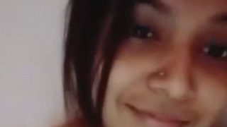 Watch this hot Indian college girl strip down and tease in a steamy nude selfie video