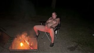 Wife gets railed all weekend at camp, bent over in the locker room, and makes me watch her touch herself