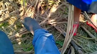Indian village bhabhi getting fucked hard in the open fields
