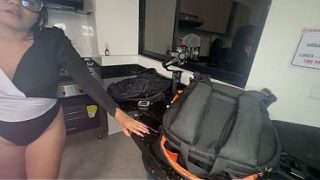 Lucky cameraman slides his dick deep into a horny nympho Latina bitch!
