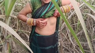 Desi village slut squats in the open field, hot piss streaming down her thighs for all to see