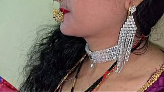 Indian Desi wife in the bedroom, spreading her legs with filthy, horny talk