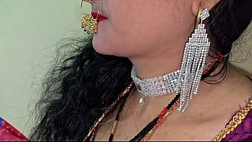 Indian Desi wife in the bedroom, spreading her legs with filthy, horny talk