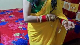 Cute Desi Indian wife gets stuffed tight with a thick cock right at home